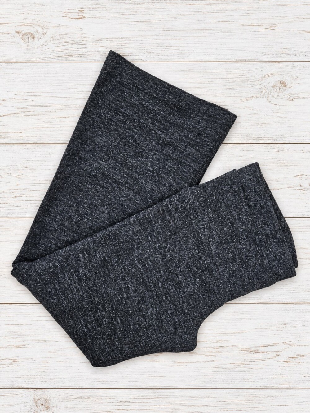 Neiman Marcus Charcoal Heather Knit Pull On Flare Trousers Stretch Career Pants